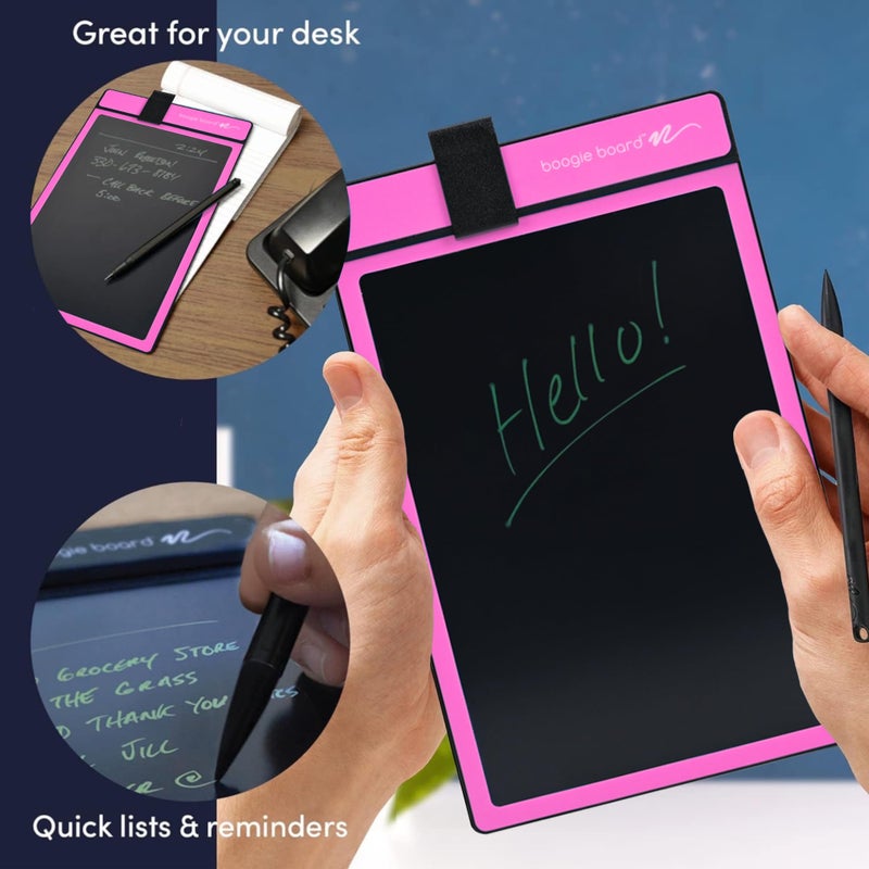 Boogie Board Basics Reusable Writing Pad - Digital Drawing Tablet, LCD Writing Pad with Instant Erase, Includes Stylus Pen - Image 3